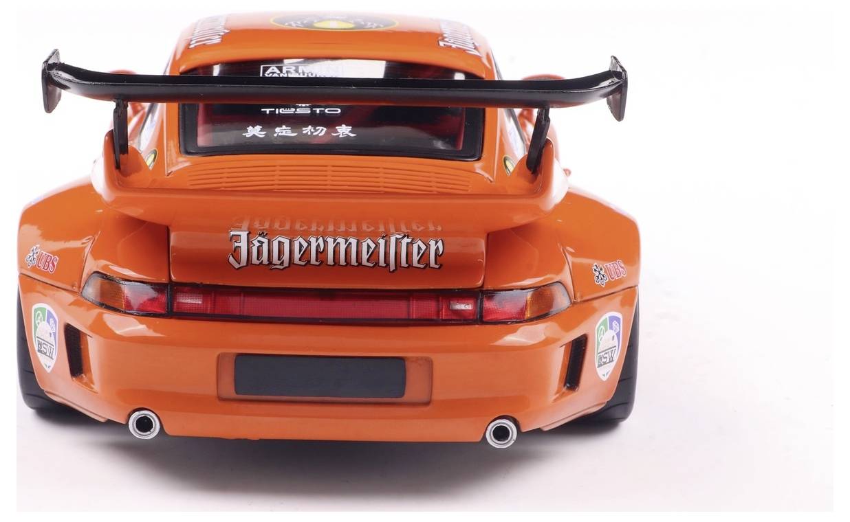 Solido PKW Modell Porsche RWB BODYKIT JÄGERMEISTER orange Fertigmodell PKW Modell