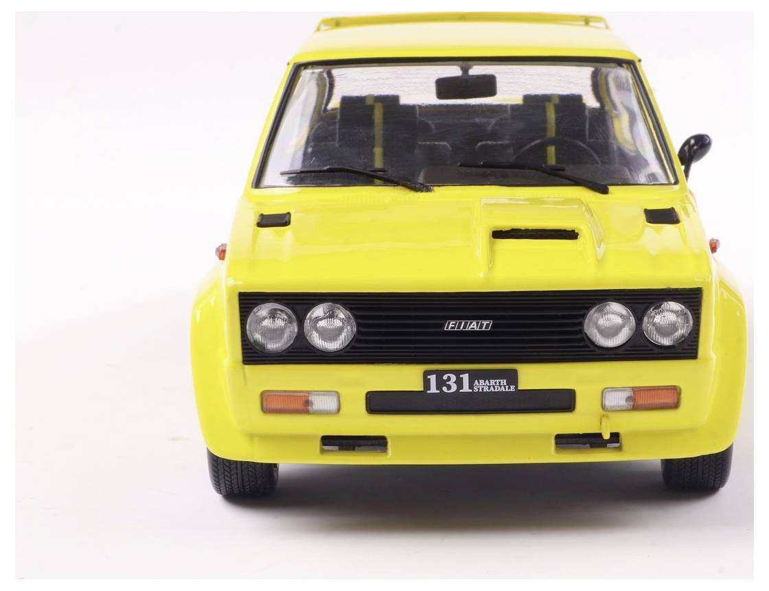 Solido PKW Modell Fiat 131 Abarth 1980 gelb Fertigmodell PKW Modell