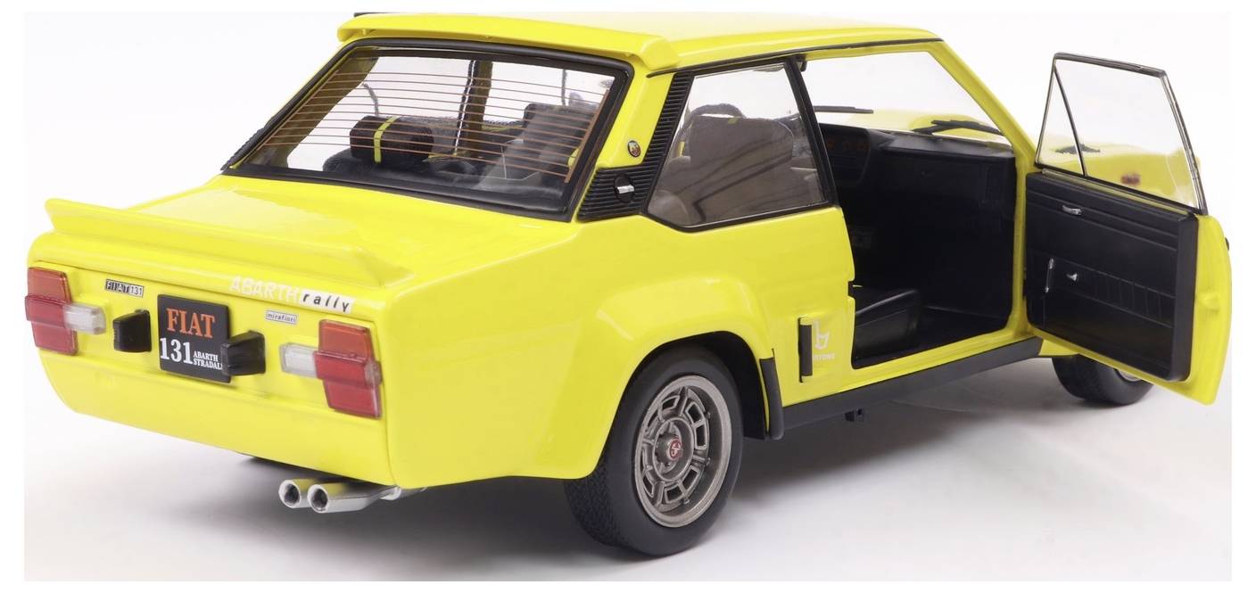Solido PKW Modell Fiat 131 Abarth 1980 gelb Fertigmodell PKW Modell