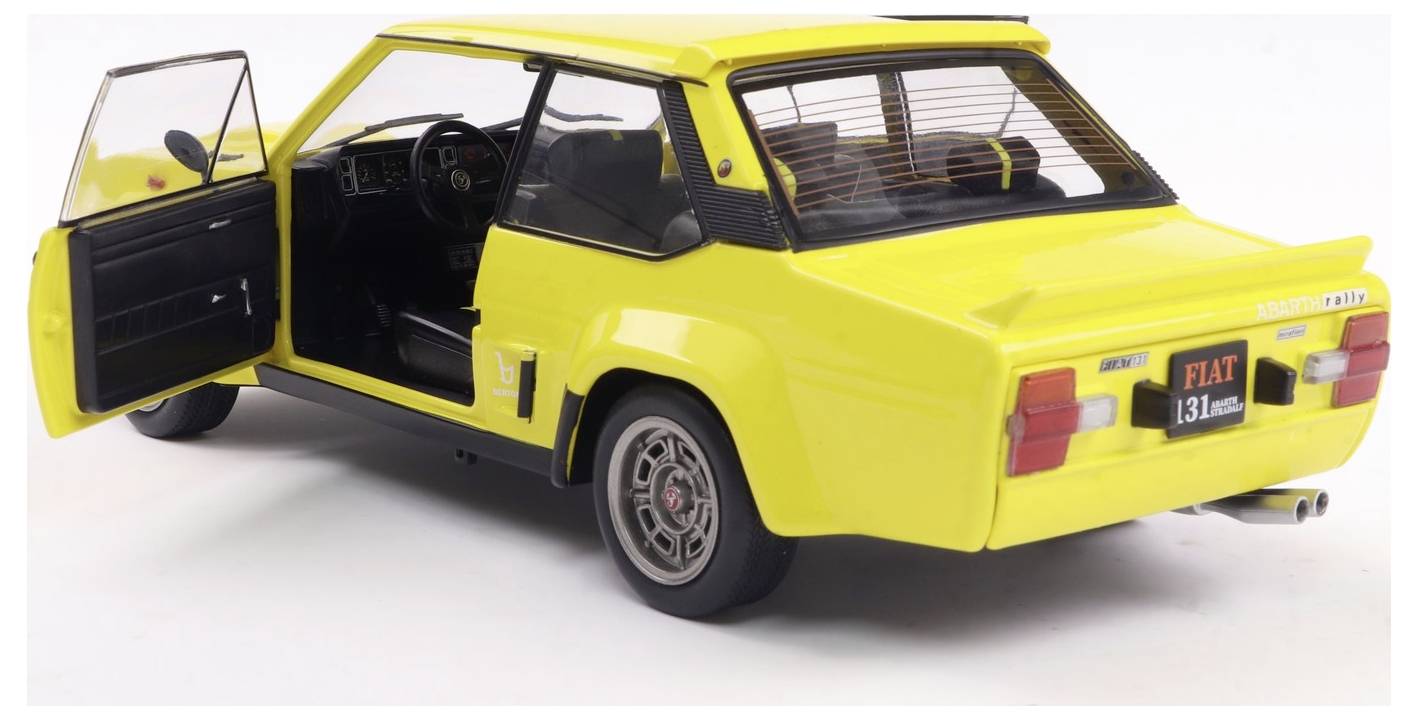 Solido PKW Modell Fiat 131 Abarth 1980 gelb Fertigmodell PKW Modell