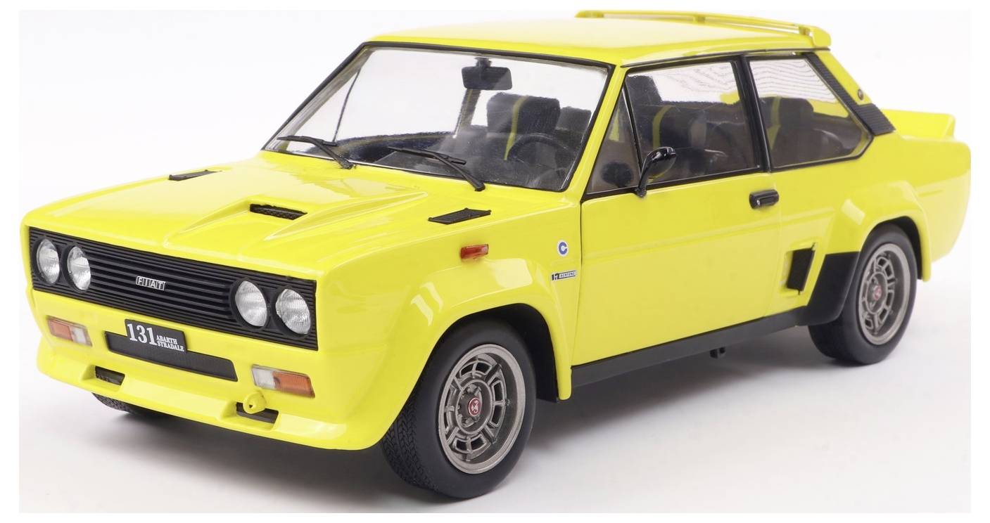 Solido PKW Modell Fiat 131 Abarth 1980 gelb Fertigmodell PKW Modell