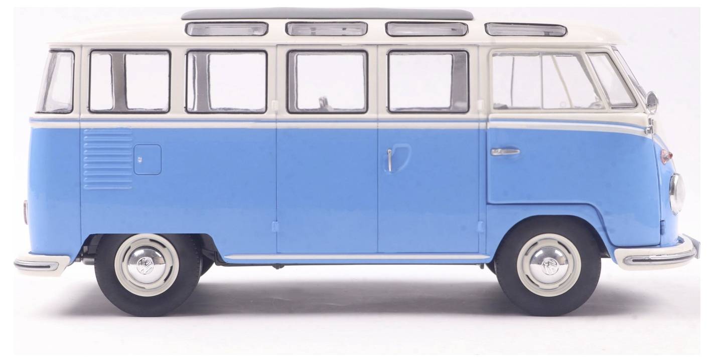 Solido PKW Modell Volkswagen (VW) T1 21 WINDOWS b. blau/weiß Fertigmodell PKW Modell
