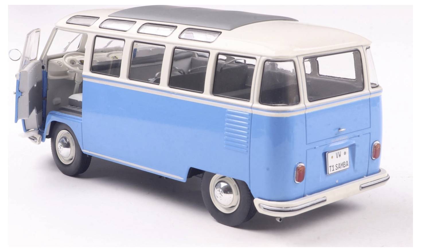 Solido PKW Modell Volkswagen (VW) T1 21 WINDOWS b. blau/weiß Fertigmodell PKW Modell