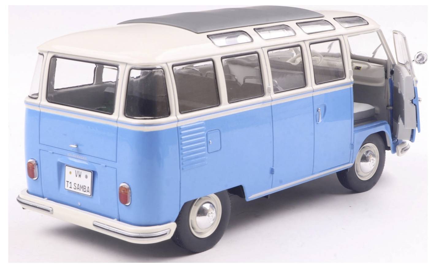 Solido PKW Modell Volkswagen (VW) T1 21 WINDOWS b. blau/weiß Fertigmodell PKW Modell