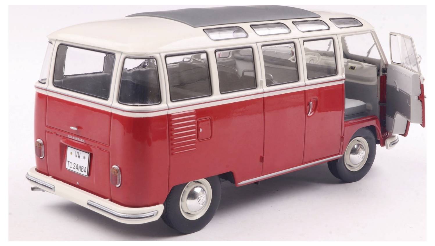Solido PKW Modell Volkswagen (VW) T1 21 WINDOWS rot/weiß Fertigmodell PKW Modell
