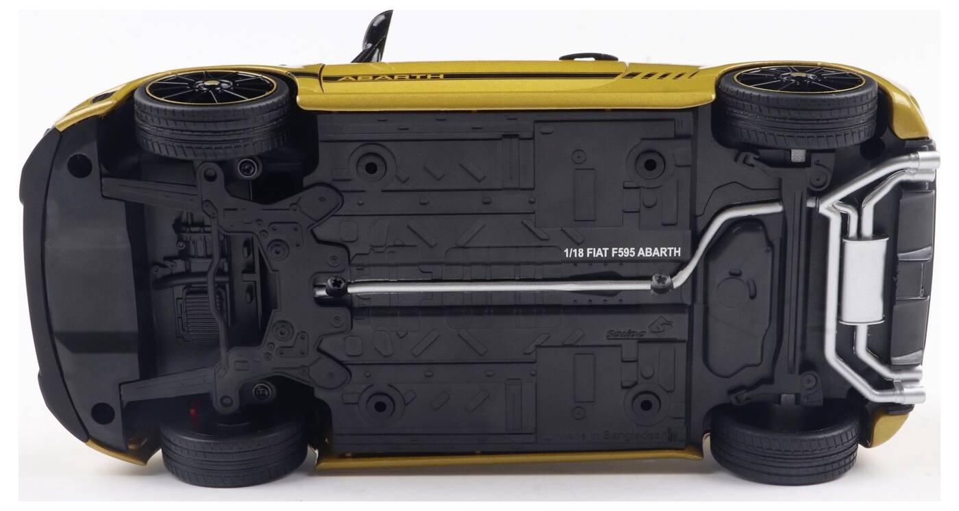 Solido PKW Modell Fiat F595 ABARTH WORKS gelb Fertigmodell PKW Modell