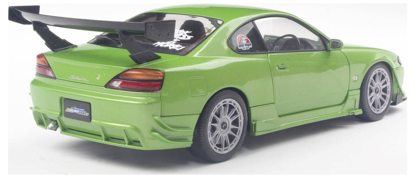 Solido PKW Modell Nissan Silvia S15 SPEC-R AERO grün Fertigmodell PKW Modell
