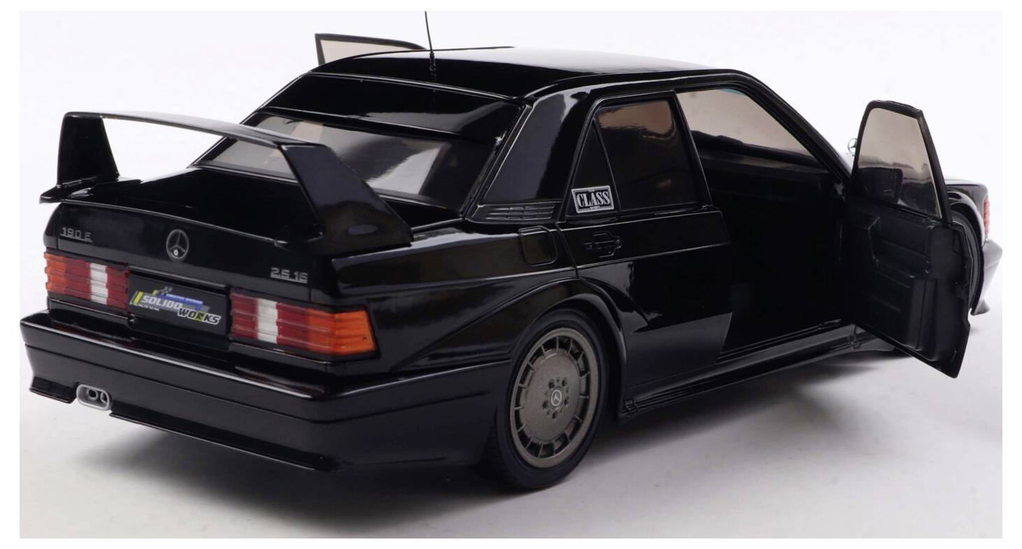 Solido PKW Modell Mercedes Benz 190 (W201) EVO II schwarz Fertigmodell PKW Modell