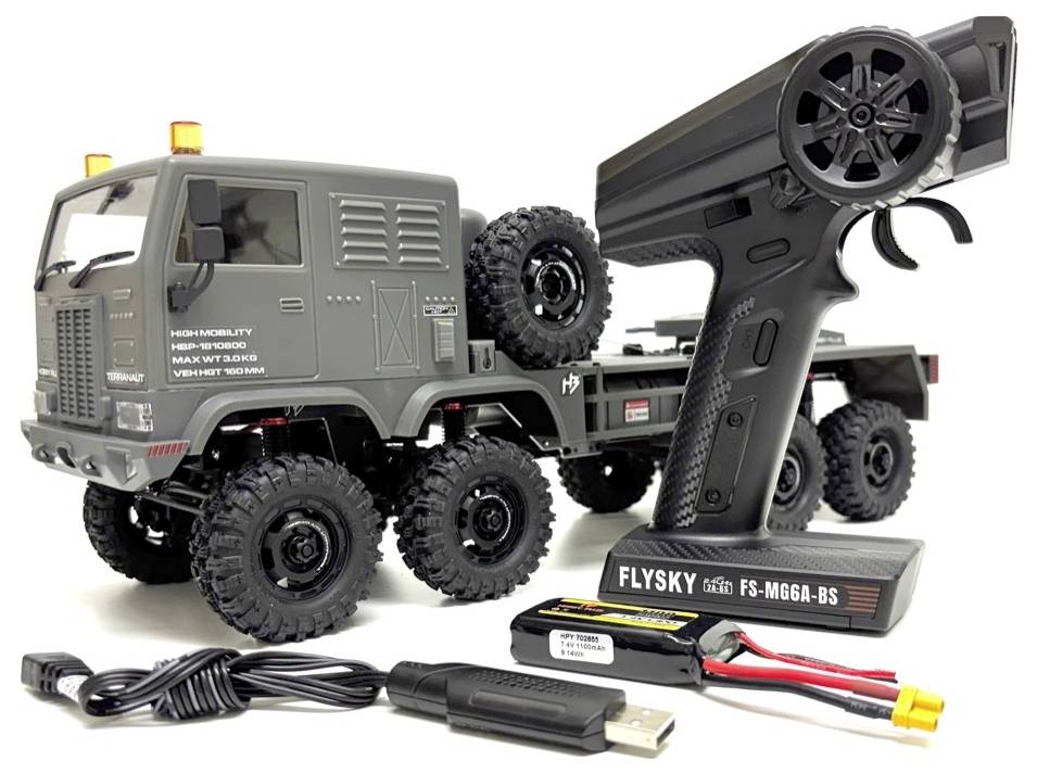 Hobby Plus 1:18 CR-18P 8X8 Terranaut ( AWS ) Brushed 1:18 RC Modellauto Crawler RtR 2,4 GHz Inkl. A