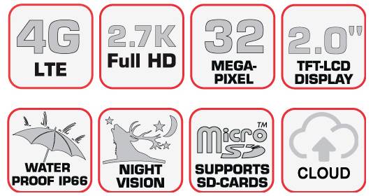 Braun Phototechnik Black400 Wildkamera 32 Megapixel 4G Bildübertragung, Tonaufzeichnung, Zeitrafferfunktion Grün, Camouflage