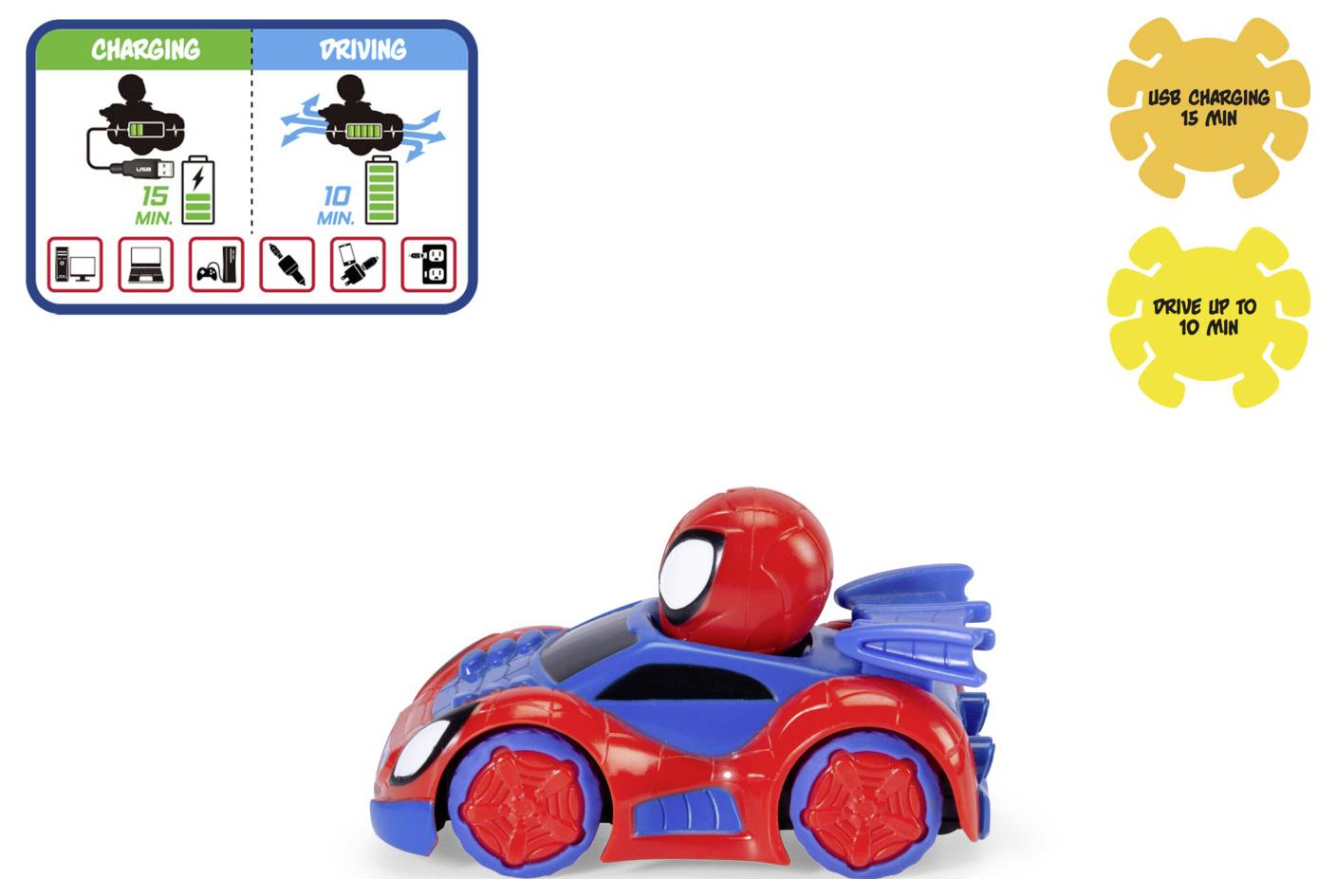 Dickie Toys 203222006 RC Spidey Web-Crawler 1:50 RC Einsteiger Modellauto Elektro Rennwagen