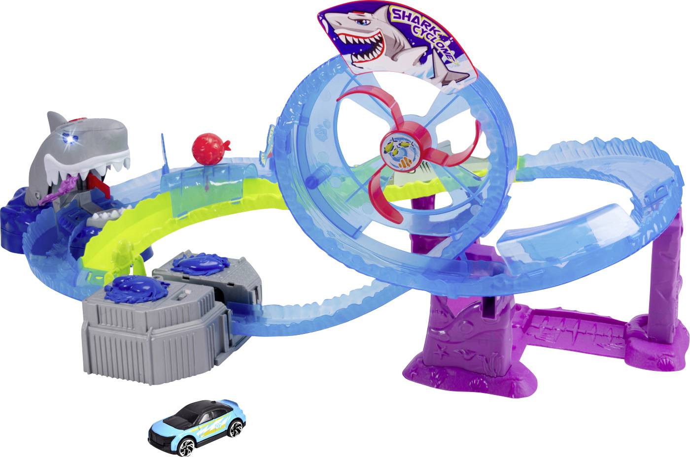 Dickie Toys White Shark Track Set Auto-Rennbahn