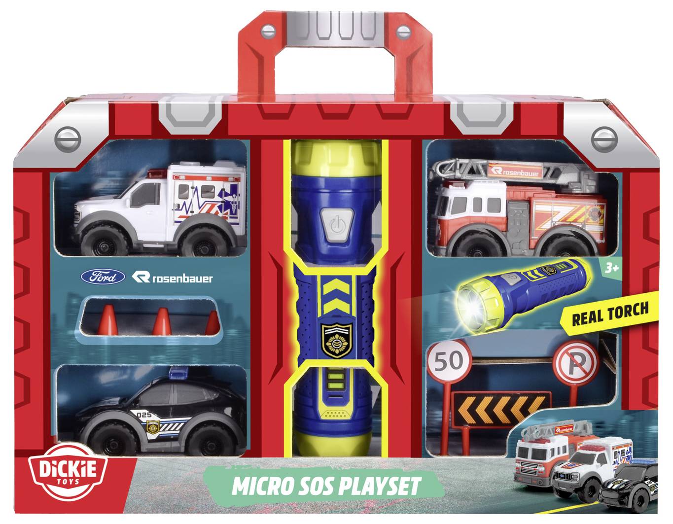 Dickie Toys Micro Playset Fertigmodell Einsatzfahrzeug Modell
