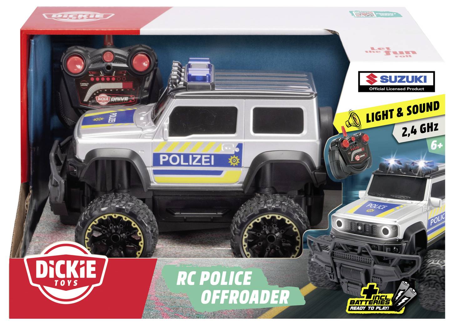 Dickie Toys 203714028 RC Suzuki Jimny Police 1:24 RC Einsteiger Modellauto Elektro