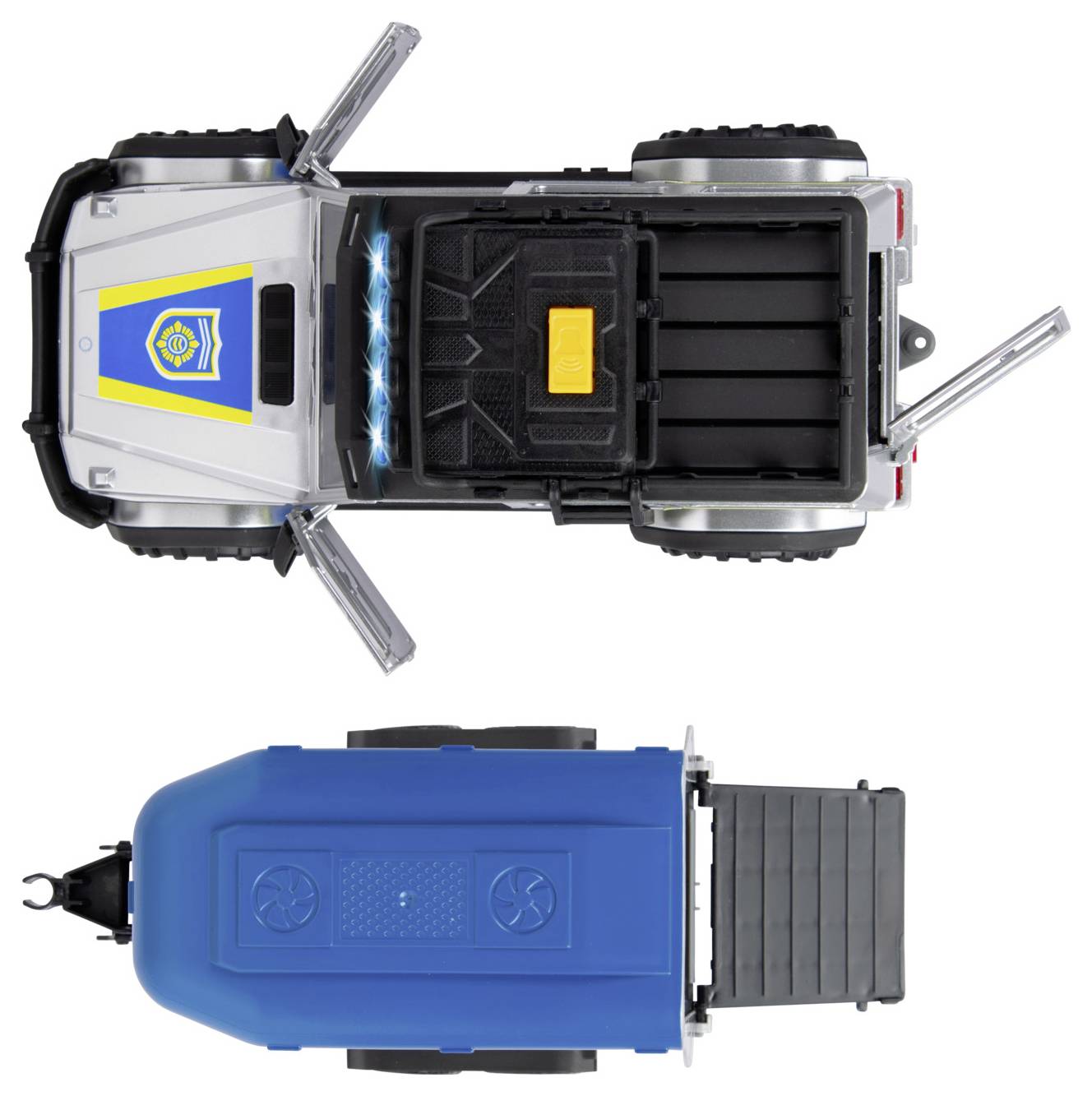 Dickie Toys Mercedes Benz Police Horse Trailer Fertigmodell Einsatzfahrzeug Modell