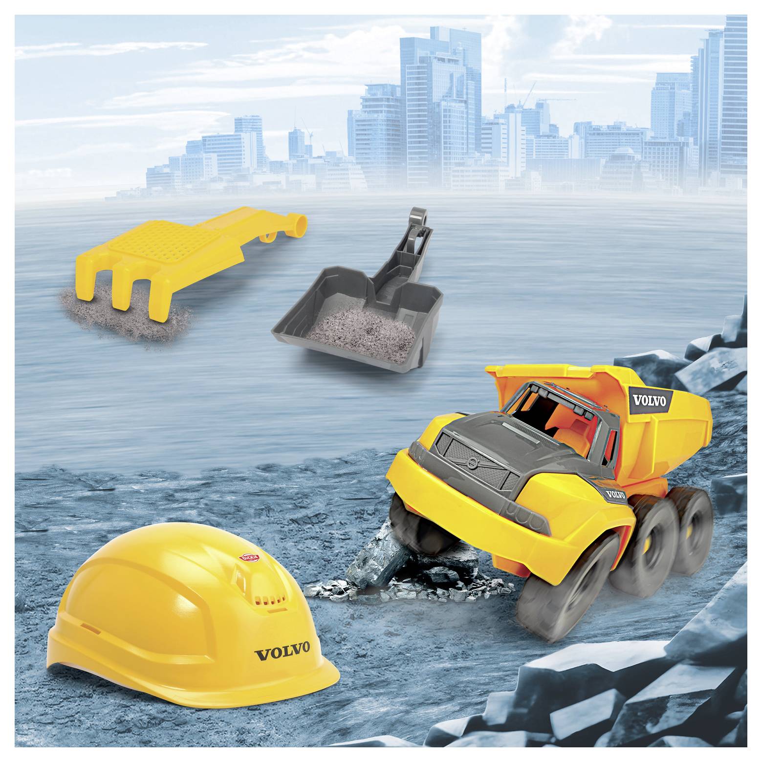 Dickie Toys Volvo Tough Hauler Playset Fertigmodell Baustellen-Set