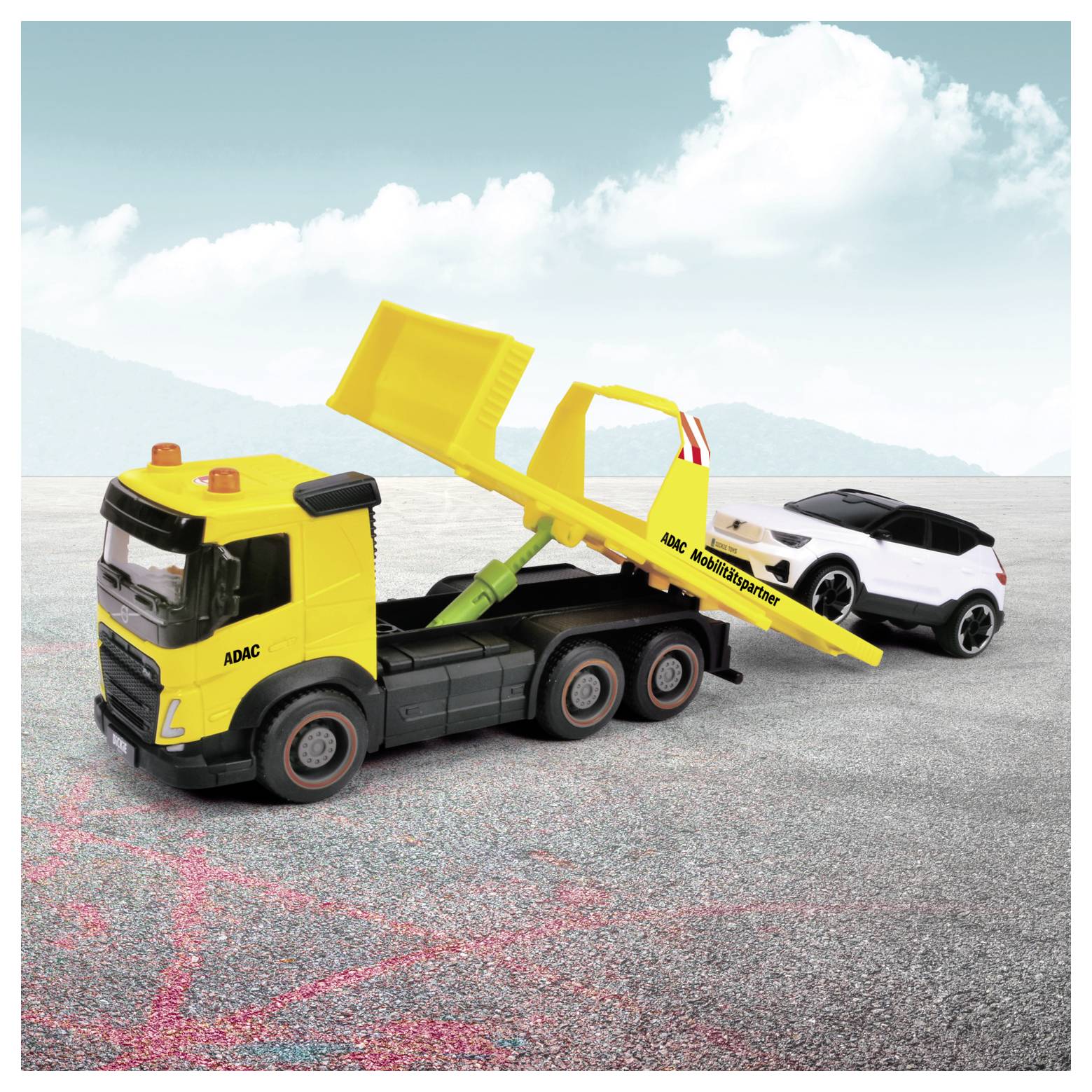 Dickie Toys Volvo ADAC Abschleppwagen Fertigmodell Einsatzfahrzeug Modell