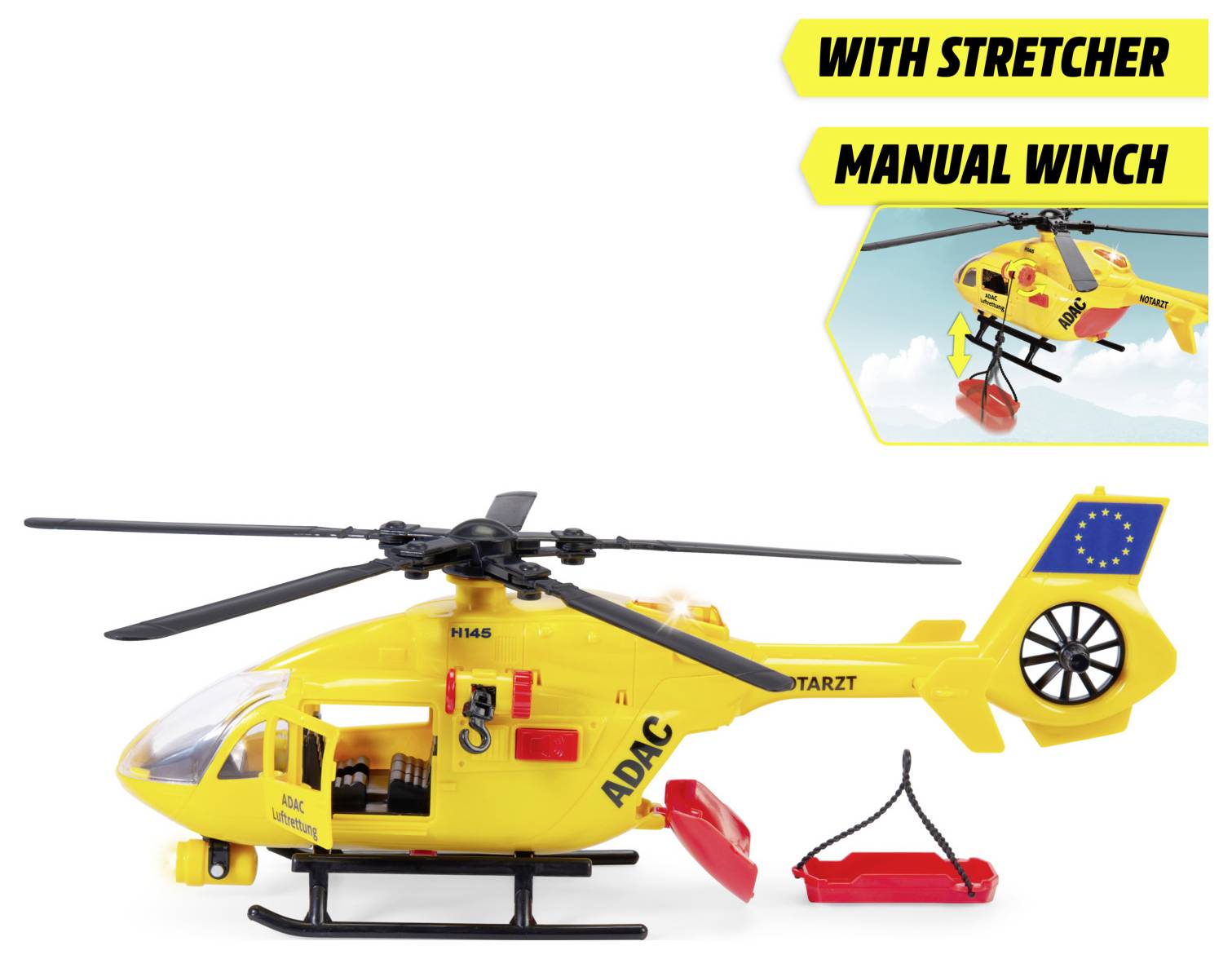 Dickie Toys ADAC Rettungshelikopter Airbus H145 Fertigmodell Helikopter Modell