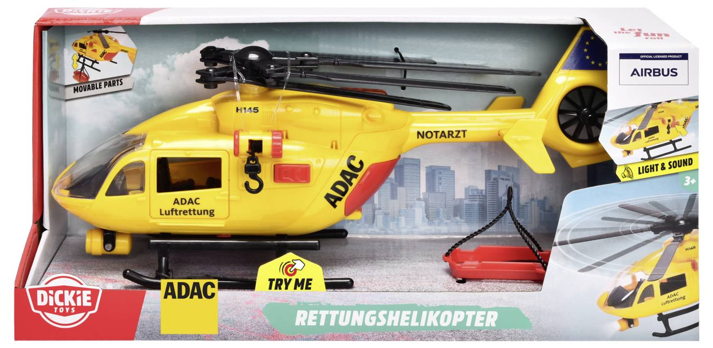Dickie Toys ADAC Rettungshelikopter Airbus H145 Fertigmodell Helikopter Modell