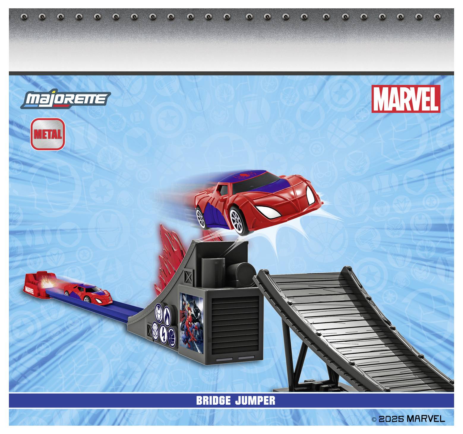 JADA TOYS Marvel Bridge Jumper Rennstrecke