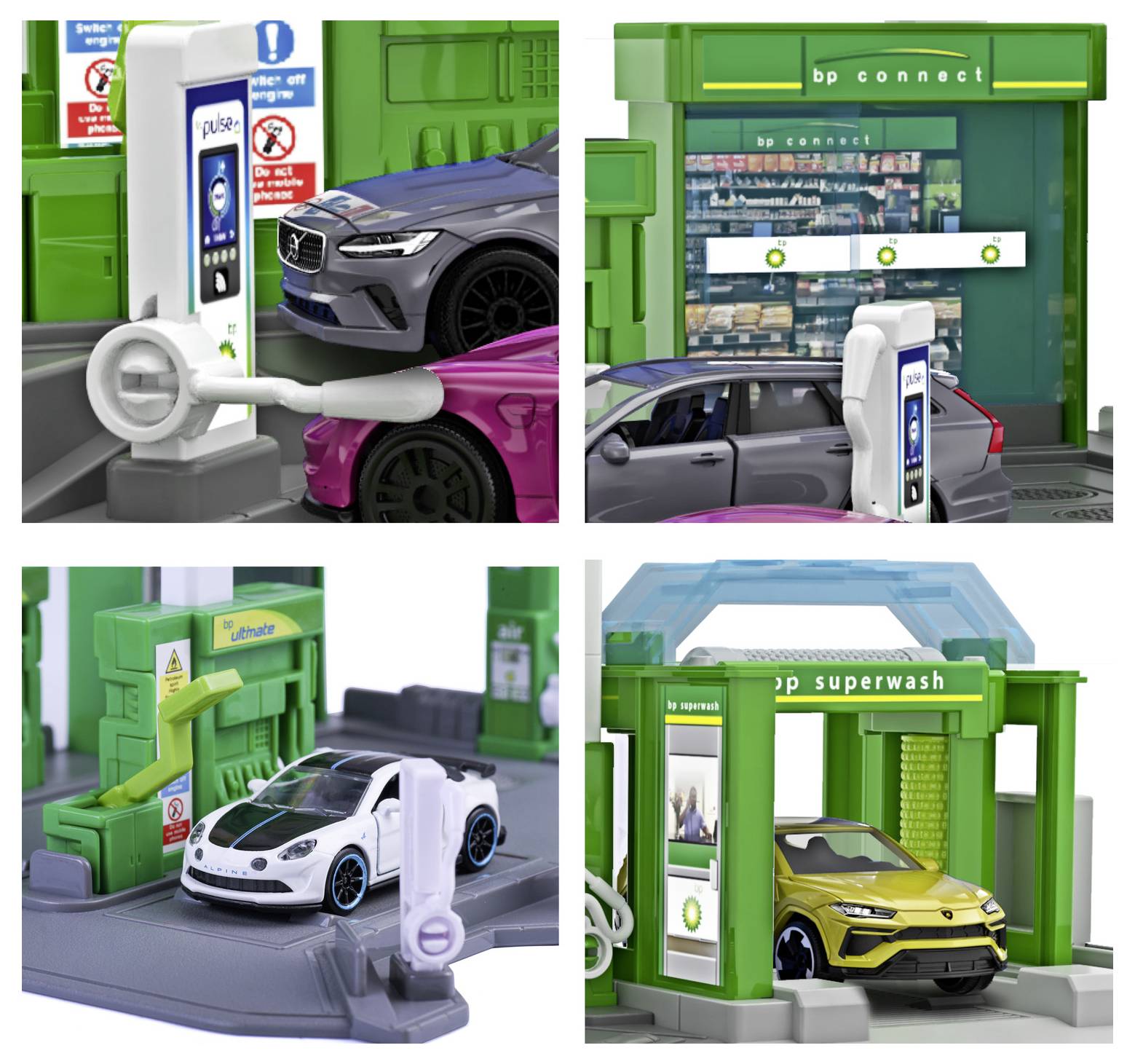 Majorette Petrol Station BP + 1 Vehicle Tankstellen-Set
