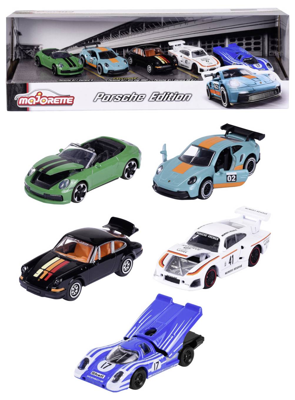 Majorette Porsche Porsche 5 Pieces Giftpack Fertigmodell PKW Modell