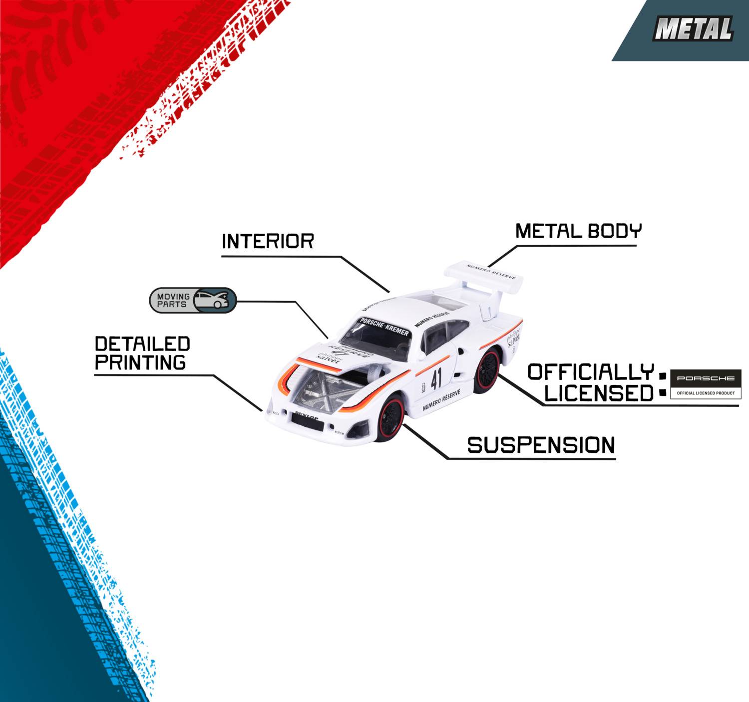 Majorette Porsche Porsche 5 Pieces Giftpack Fertigmodell PKW Modell