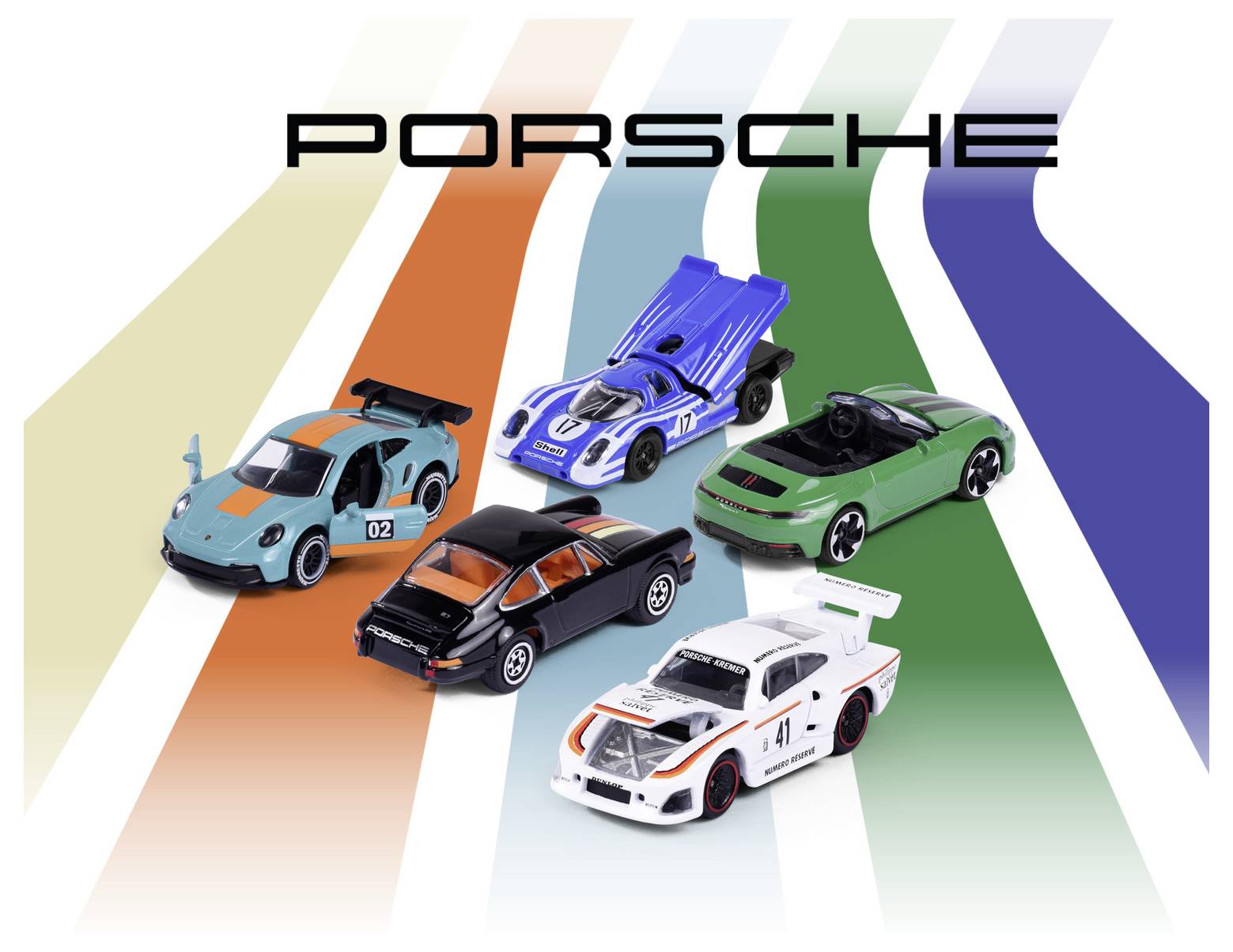 Majorette Porsche Porsche 5 Pieces Giftpack Fertigmodell PKW Modell