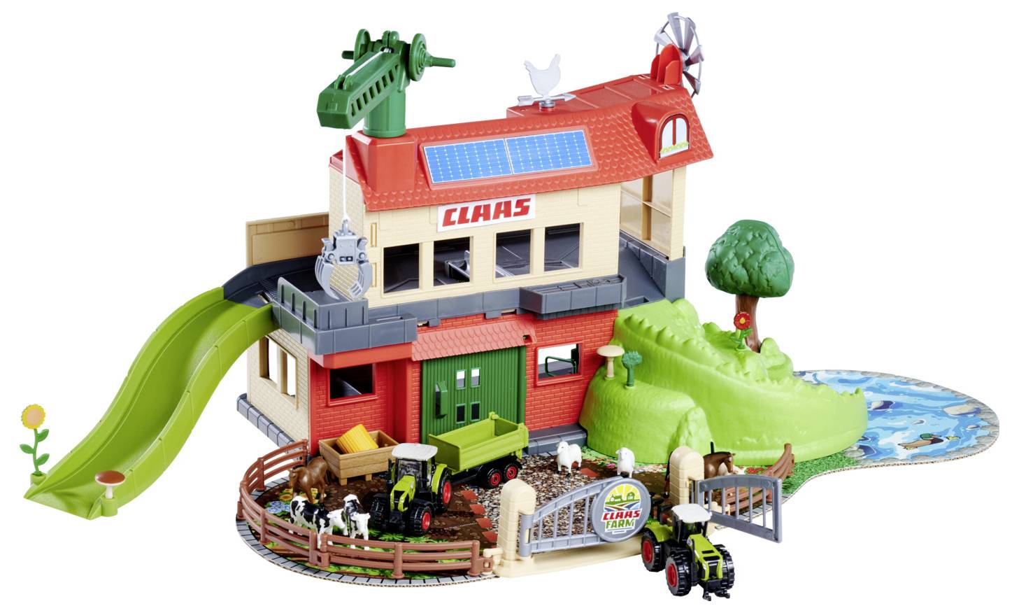 Majorette Claas Farmyard + 3 Vehicles Bauernhof-Station