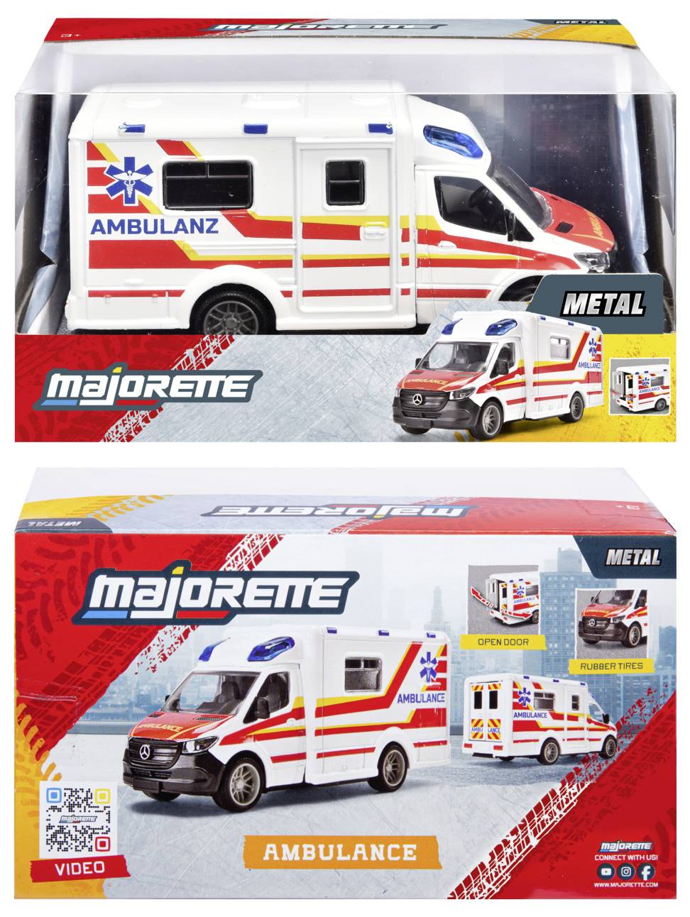 Majorette Mercedes Benz Sprinter Ambulance Fertigmodell Einsatzfahrzeug Modell