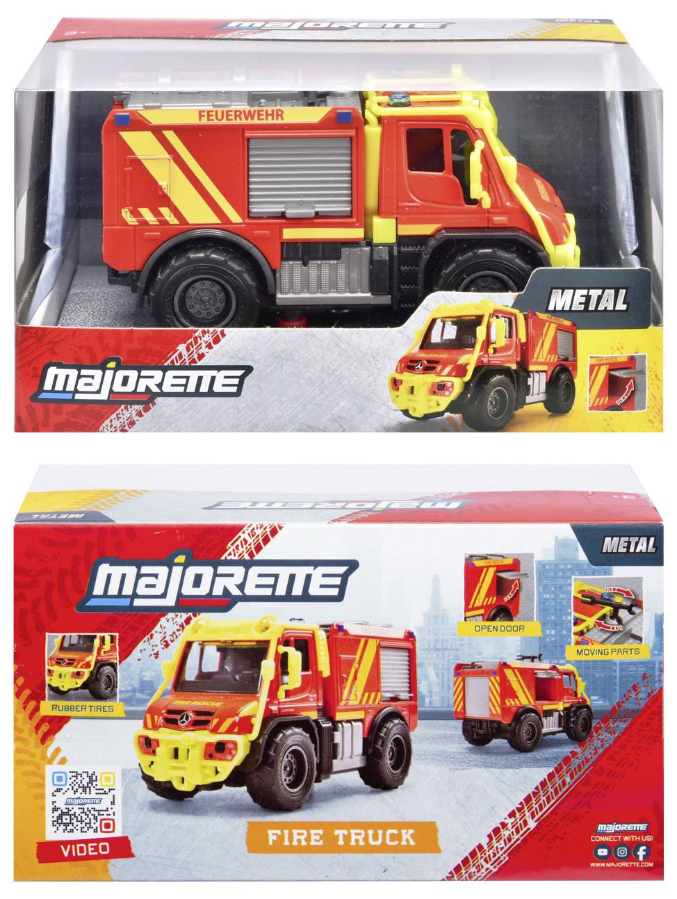 Majorette Unimog U530 Fire Truck Fertigmodell Einsatzfahrzeug Modell