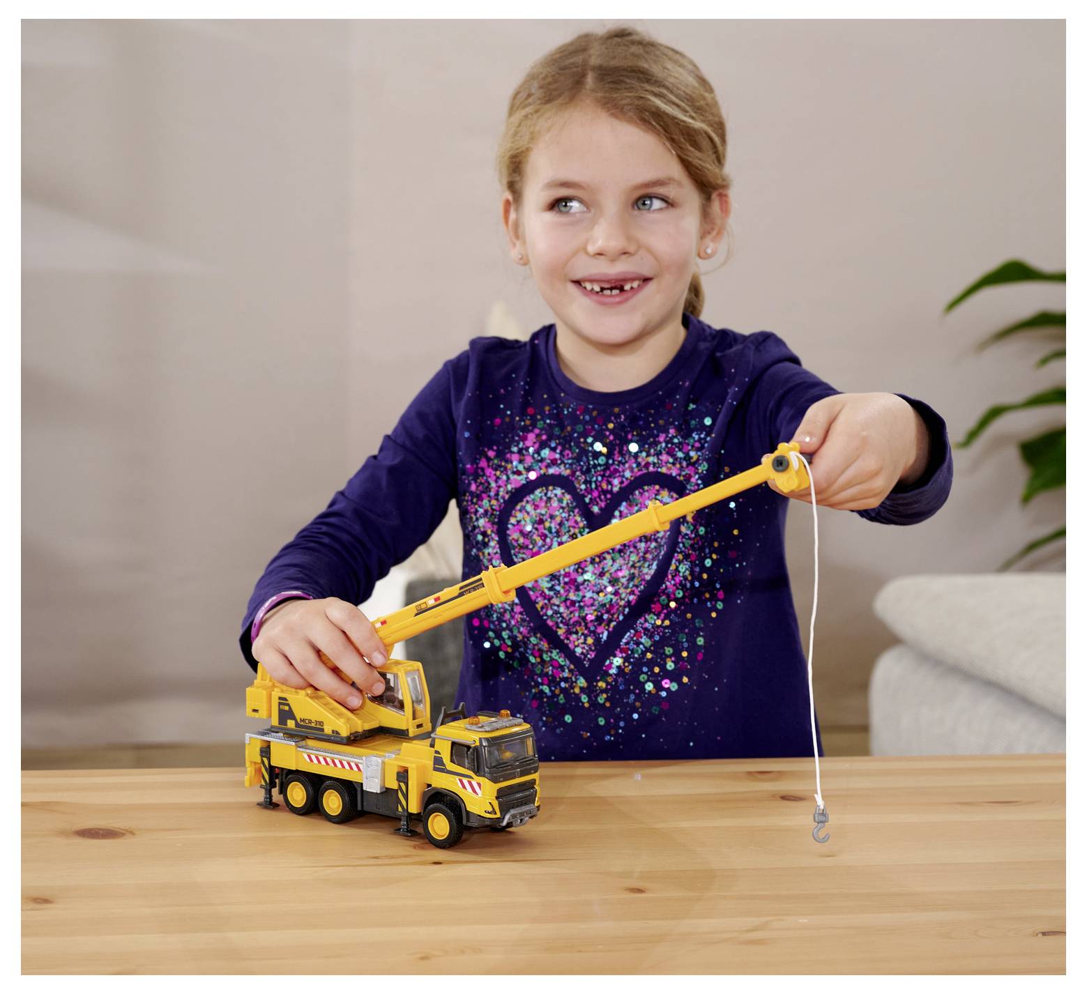 Majorette Volvo FMX Truck Crane Fertigmodell Baufahrzeug Modell