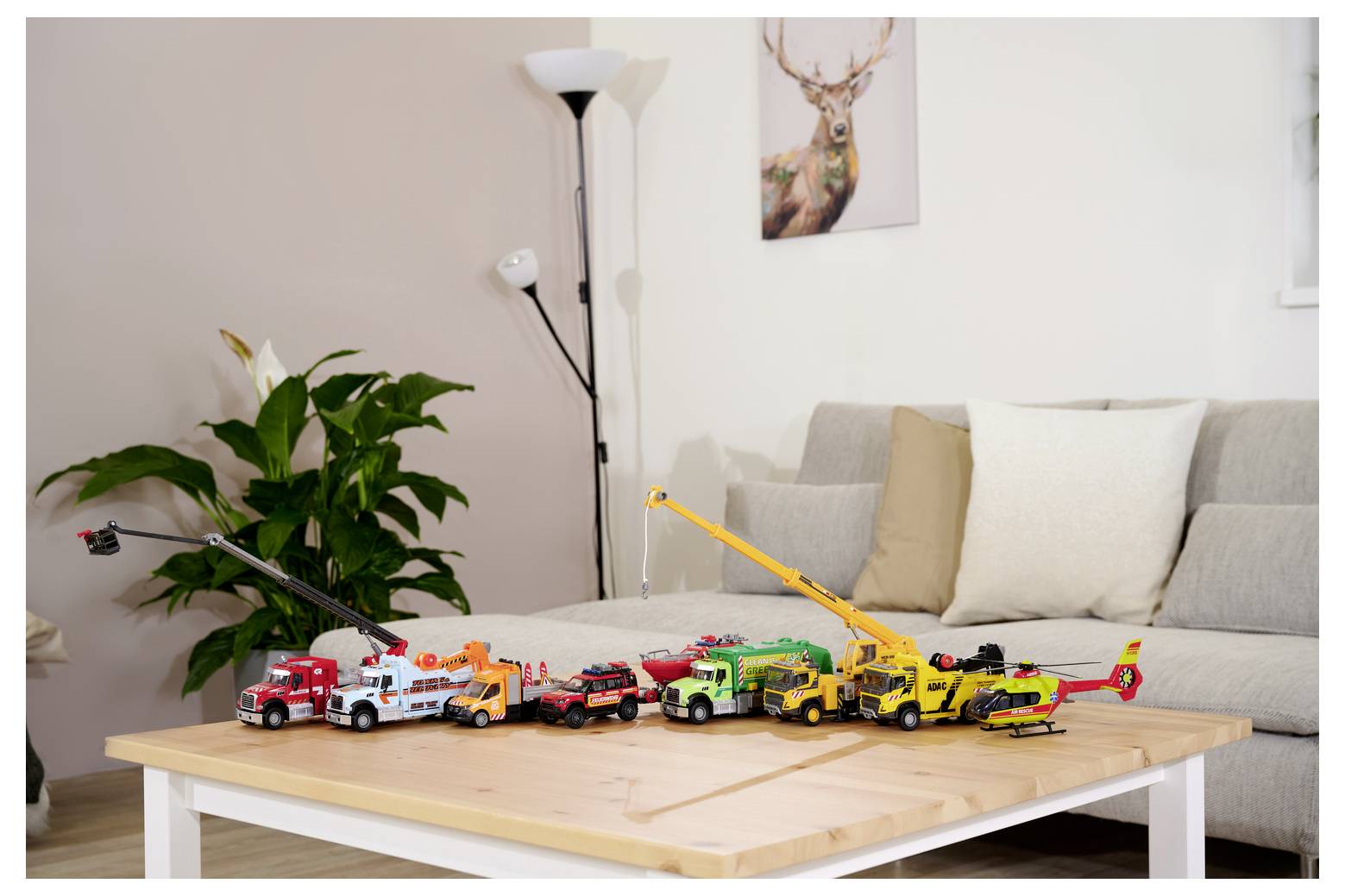 Majorette Volvo FMX Truck Crane Fertigmodell Baufahrzeug Modell