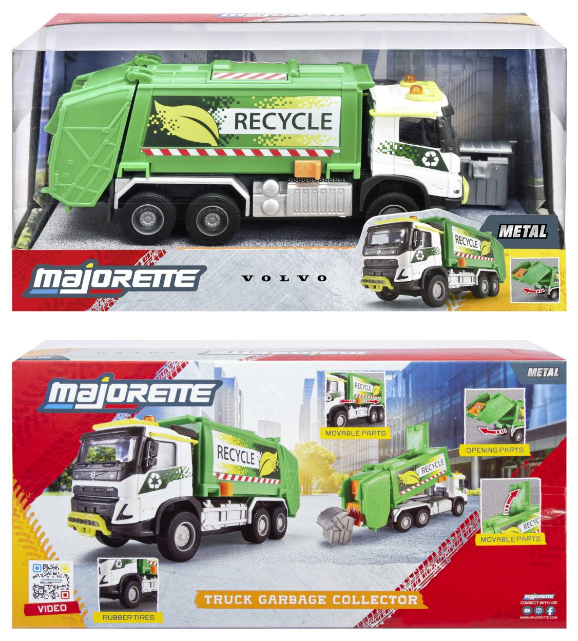 Majorette Volvo FMX Truck Garbage Collector Fertigmodell Baufahrzeug Modell