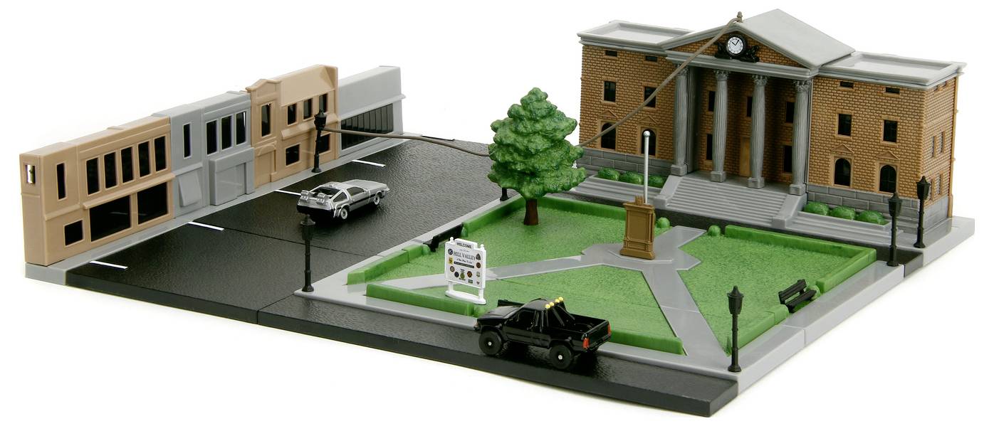 JADA TOYS Back to the Future Clock Tower NanoScene Auto-Station