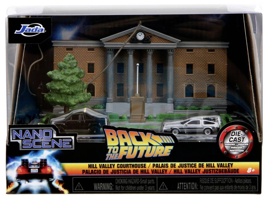 JADA TOYS Back to the Future Clock Tower NanoScene Auto-Station