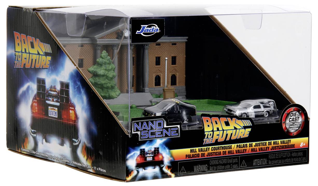 JADA TOYS Back to the Future Clock Tower NanoScene Auto-Station