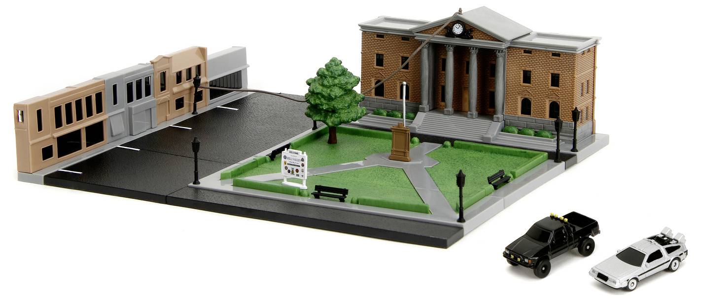 JADA TOYS Back to the Future Clock Tower NanoScene Auto-Station