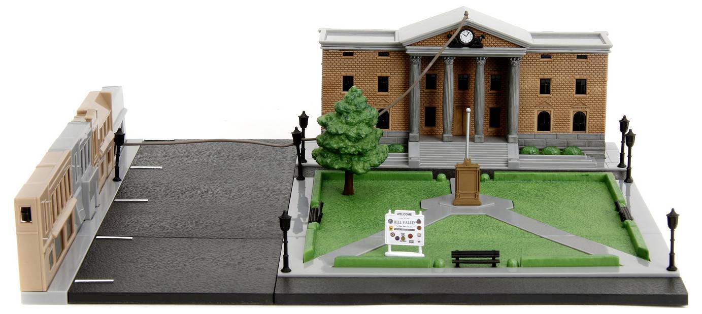 JADA TOYS Back to the Future Clock Tower NanoScene Auto-Station