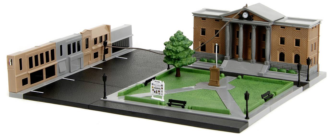 JADA TOYS Back to the Future Clock Tower NanoScene Auto-Station