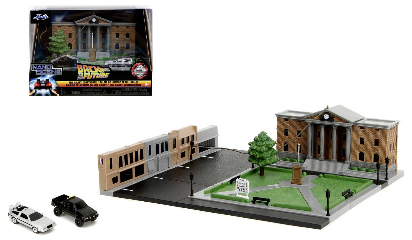 JADA TOYS Back to the Future Clock Tower NanoScene Auto-Station