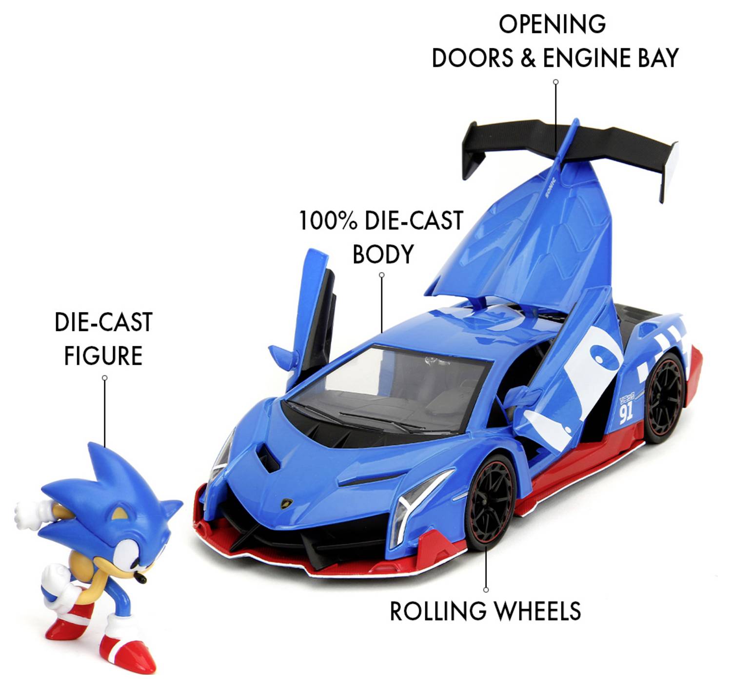 JADA TOYS Lamborghini Sonic Veneno Fertigmodell PKW Modell