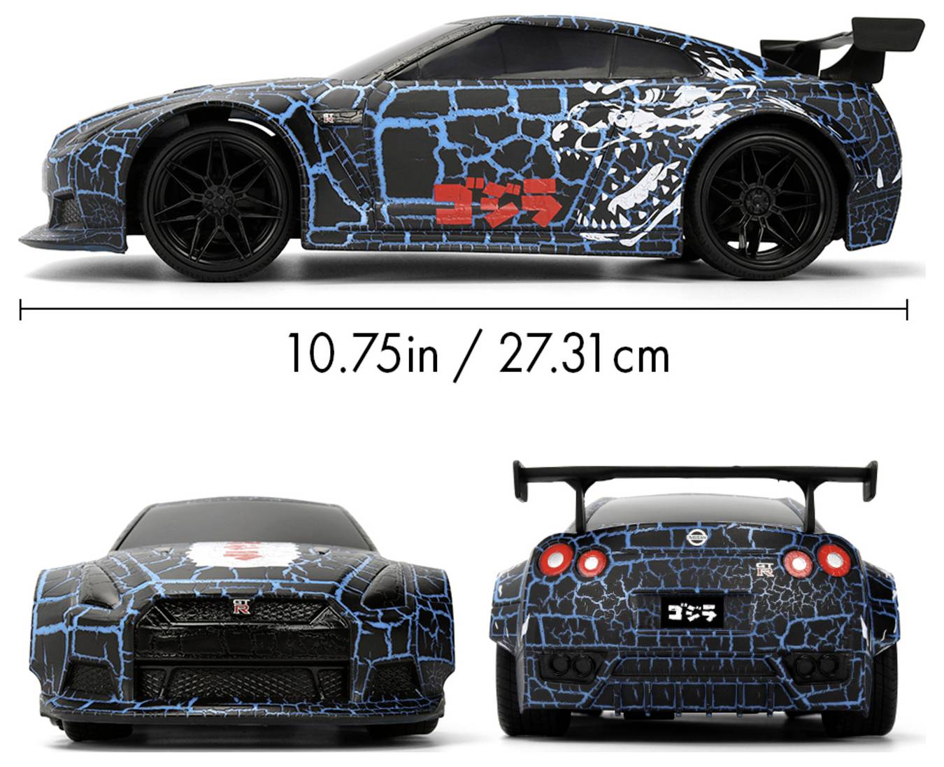 JADA TOYS 9335756314R00 RC Godzilla 2009 Nissan GT-R 1:16 1:16 RC Einsteiger Modellauto Elektro Sportwagen