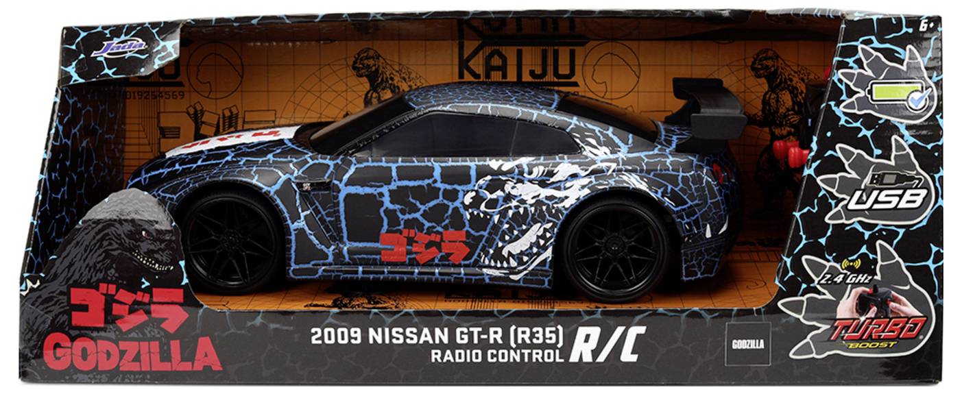 JADA TOYS 9335756314R00 RC Godzilla 2009 Nissan GT-R 1:16 1:16 RC Einsteiger Modellauto Elektro Sportwagen