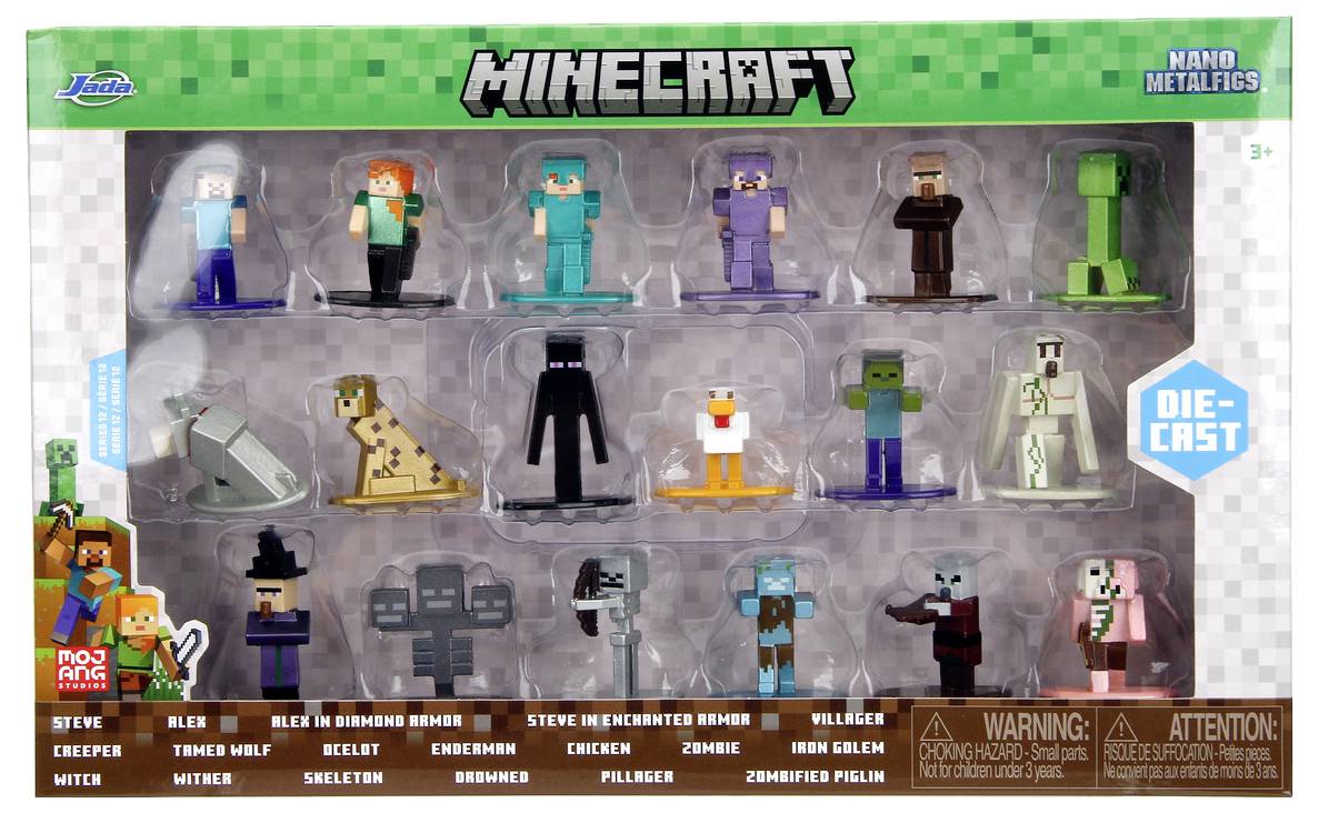 JADA TOYS Minecraft Multi-Pack Nanofigs, Wave 12 Figuren-Set