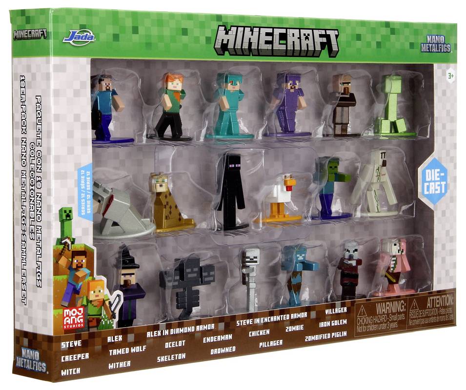 JADA TOYS Minecraft Multi-Pack Nanofigs, Wave 12 Figuren-Set