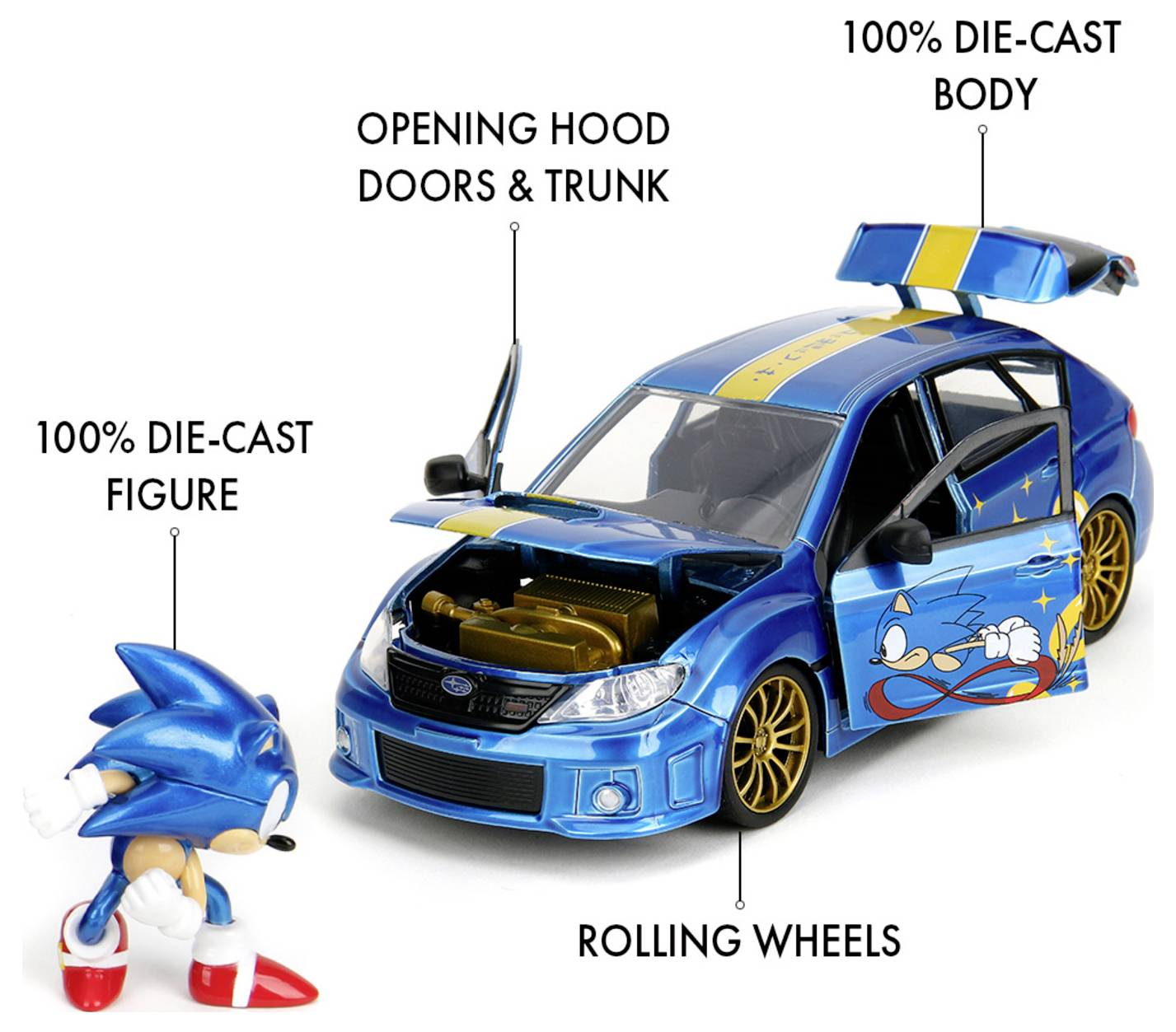 JADA TOYS Subaru Jada Sonic 2012, Impreza WRX STI 1 Fertigmodell PKW Modell