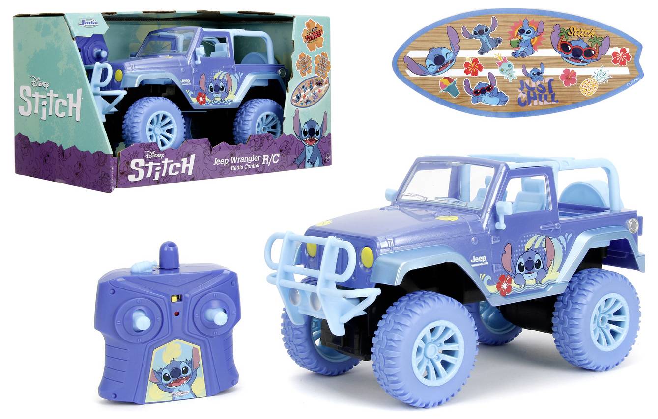 JADA TOYS 9336065314R00 Stitch RC Jeep 1:16 1:16 RC Einsteiger Modellauto Elektro Geländewagen