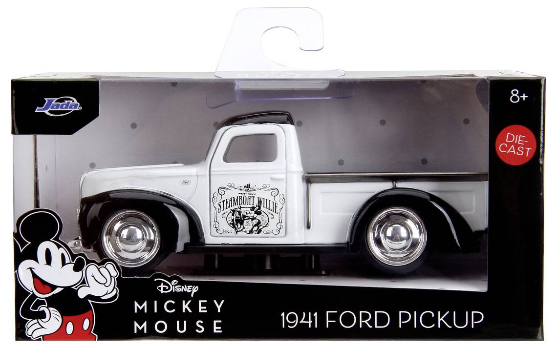 JADA TOYS Ford Disney Steamboat Willie, 1941 Pickup Fertigmodell PKW Modell