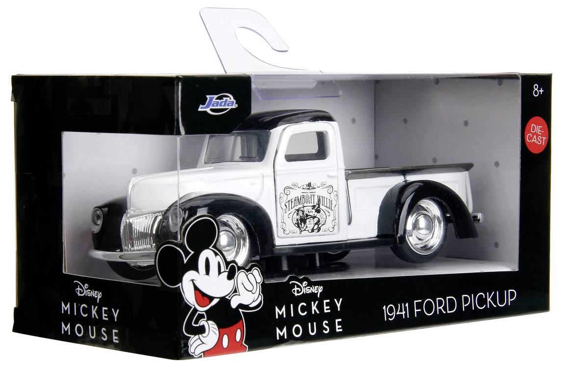 JADA TOYS Ford Disney Steamboat Willie, 1941 Pickup Fertigmodell PKW Modell